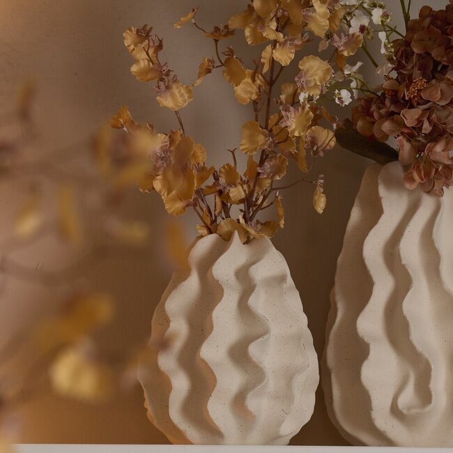 Light en Living Vaas Deco Ø22X26 cm NELANI mat crème