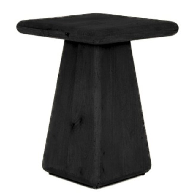 Tower Living Asti Bijzettafel vierkant zwart 40 cm