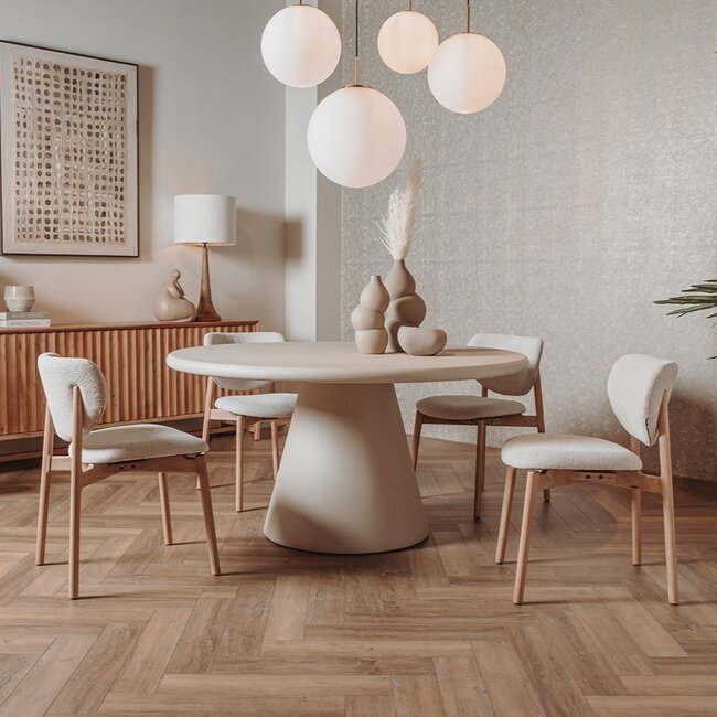 Tower Living Mello Eetkamertafel rond beige 150 cm
