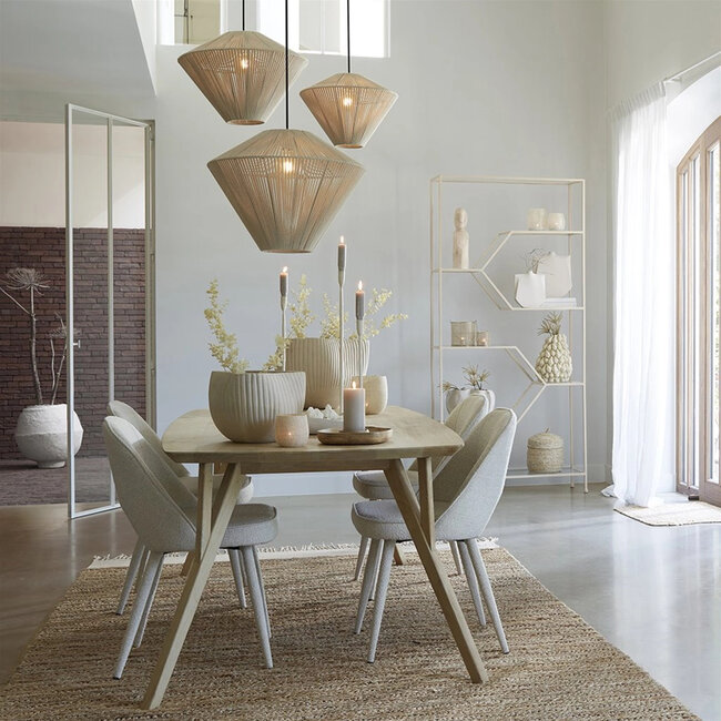 Light en Living Hanglamp Ø56x43 cm FELIDA crème