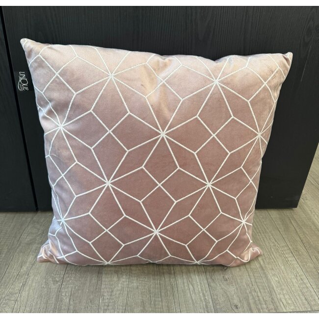 Unique Living  Kussen Cilou 45x45cm  - oud roze