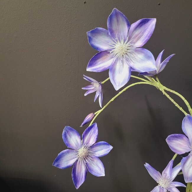 Pure Kunsttak Clematis groot 125 blauw