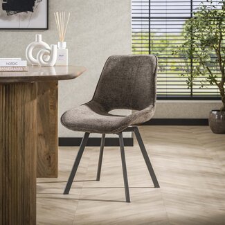 WoonStijl Eetkamerstoel Swivel - Rich taupe