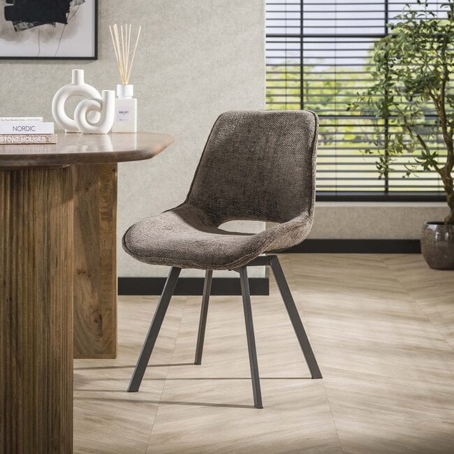 WoonStijl Eetkamerstoel Swivel - Rich taupe
