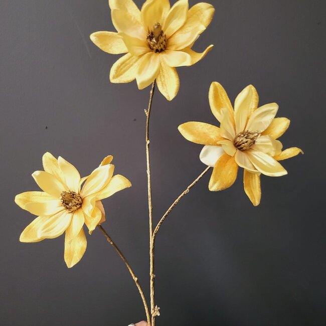 Countryfield Kunsttak Magnolia geel / goud