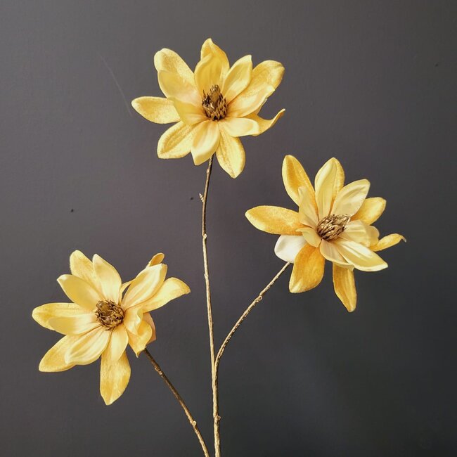 Countryfield Kunsttak Magnolia geel / goud