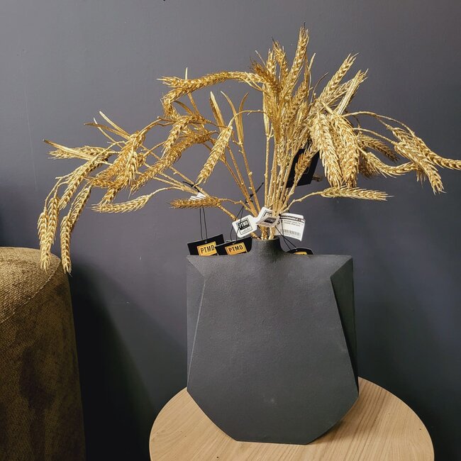 PTMD Kunsttak Leaves Plant gold metallic wheat spray