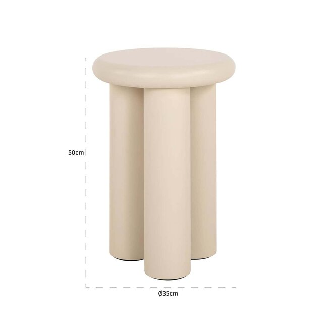 Richmond Interiors  Bijzettafel Elbaz 35Ø beige