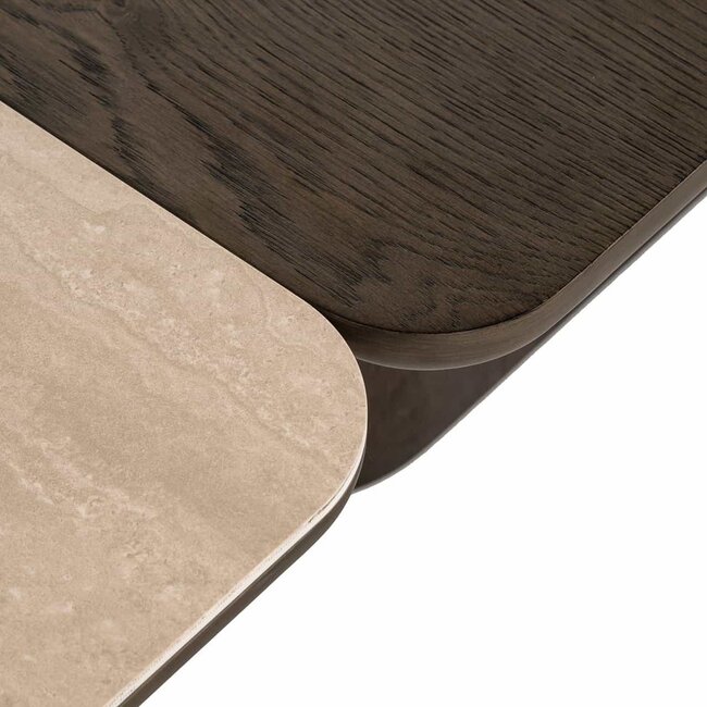 Richmond Interiors  Salontafel Nando set van 2 Bruin