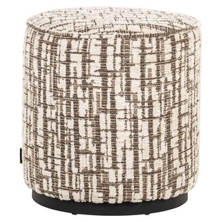 Richmond Interiors  Poef Lexie 45Ø cream dalia 11