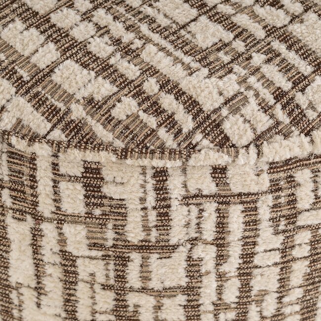 Richmond Interiors  Poef Lexie 70Ø cream dalia 11