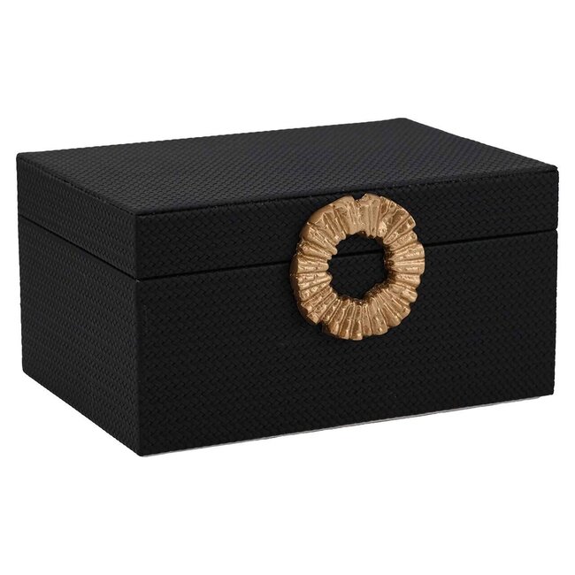 Richmond Interiors  Opbergbox Amal groot zwart / goud