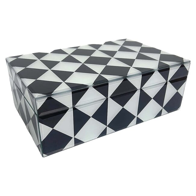 Richmond Interiors  Opbergbox Silas klein zwart / wit