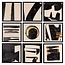 Richmond Interiors  Wall art Gabri set van 9 Zwart / Wit