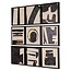 Richmond Interiors  Wall art Gabri set van 9 Zwart / Wit