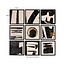 Richmond Interiors  Wall art Gabri set van 9 Zwart / Wit