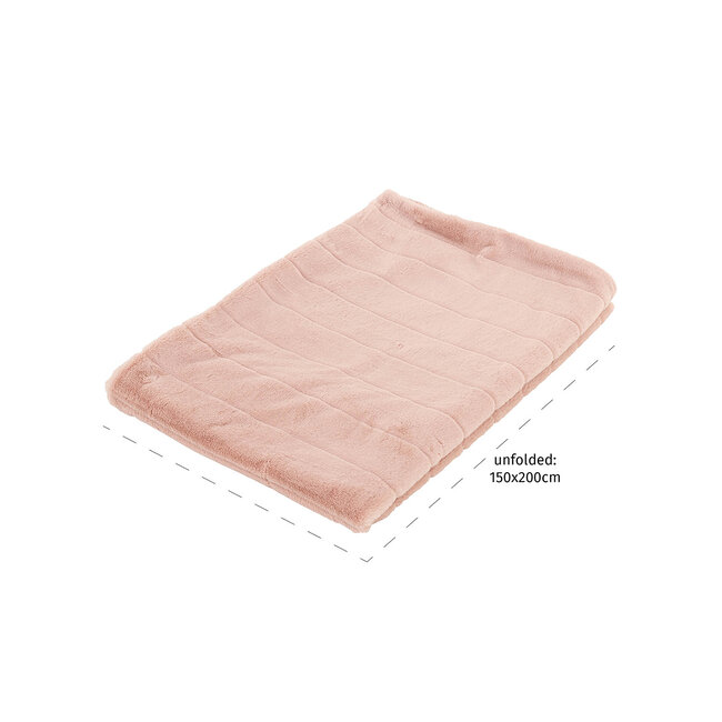 Richmond Interiors  Furry blanket Carry roze