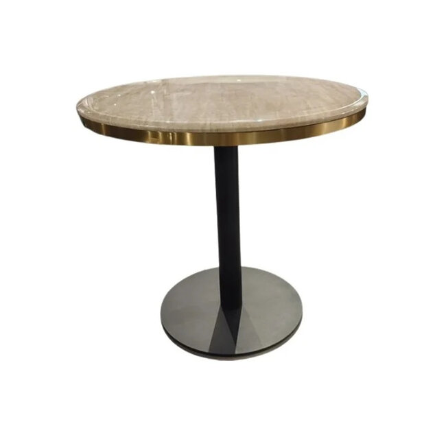 Richmond Interiors  Bistrotafel Brazza 80Ø Beige