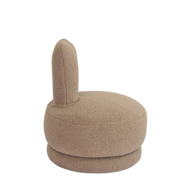 Richmond Interiors  Draaifauteuil Bunny taupe teddy voor kinderen