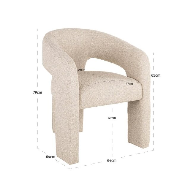 Richmond Interiors  Stoel Belle biscotti