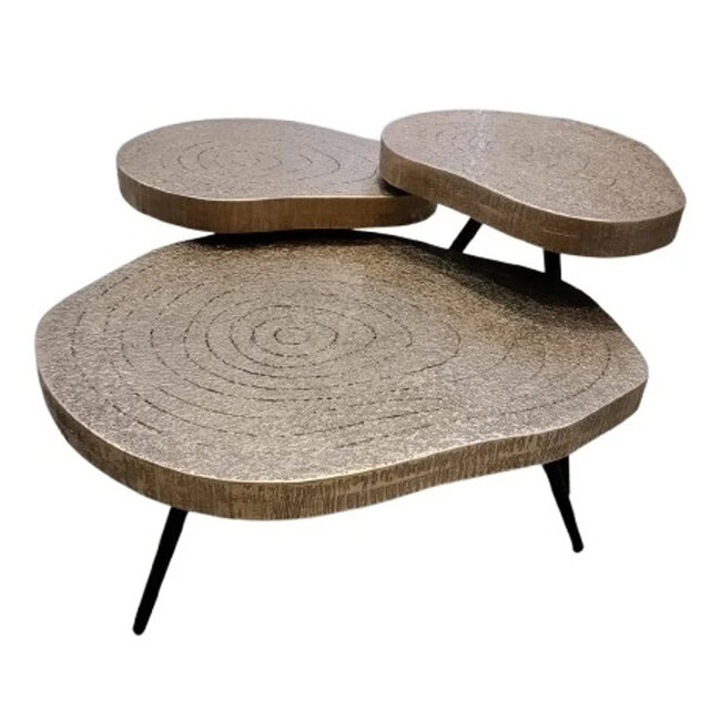 Richmond Interiors  Salontafel Symba set van 3 Brons