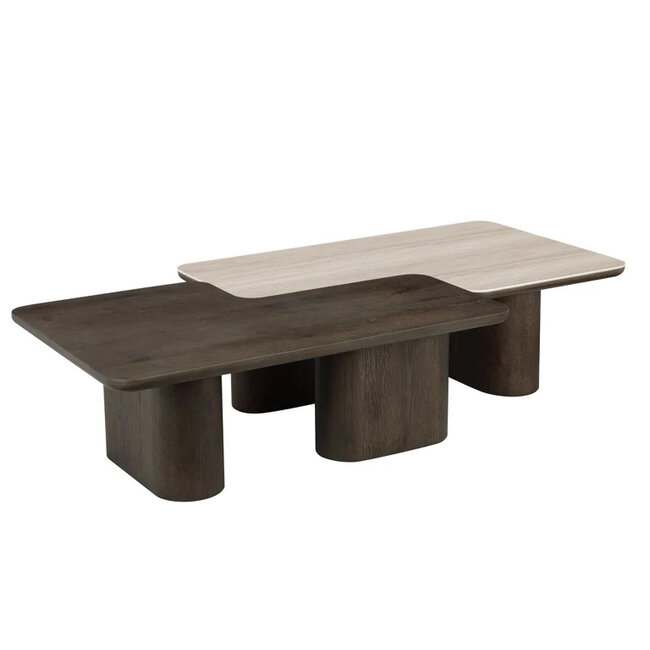 Richmond Interiors  Salontafel Nando set van 2 Bruin
