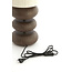 Light en Living Tafellamp Ø22x67,5 cm DANIALO hout print donkerbruin+touw crème