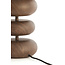Light & Living Tafellamp Ø22x67,5 cm DANIALO hout print donkerbruin+touw crème