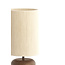 Light en Living Tafellamp Ø22x50,5 cm DANIALO hout print donkerbruin+touw crème