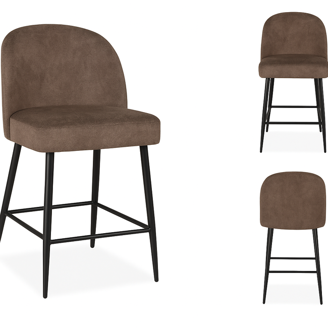 WoonMax Barstoel Kit Movie - curry, naturel of taupe