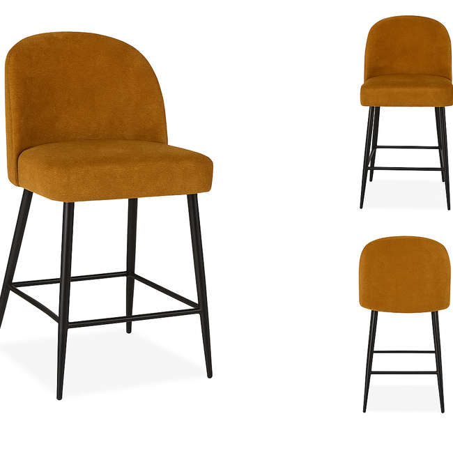 WoonMax Barstoel Kit Movie - curry, naturel of taupe