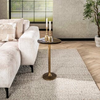 WoonStijl Bijzettafel L Eclipse goud antiek finish
