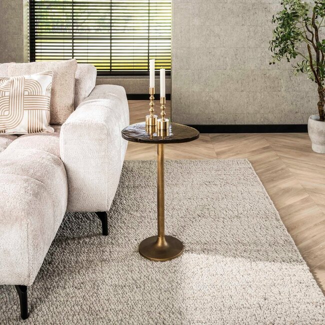 WoonStijl Bijzettafel L Eclipse goud antiek finish
