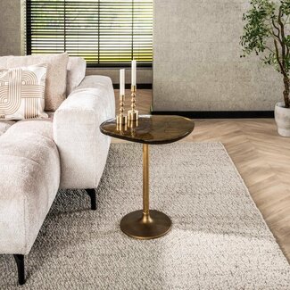 WoonStijl Bijzettafel M Eclipse Goud antiek finish
