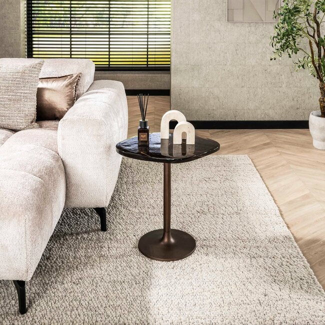 WoonStijl Bijzettafel S Eclipse koper antiek finish