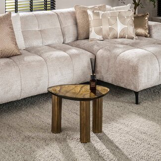 WoonStijl Salontafel S Eclipse goud antiek finish
