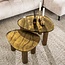 WoonStijl Salontafel M Eclipse goud antiek finish
