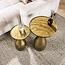 WoonStijl Bijzettafel M druppel Eclipse goud antiek finish