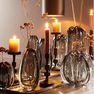 Light en Living Vaas Ø21x30 cm MURELA glas grijs