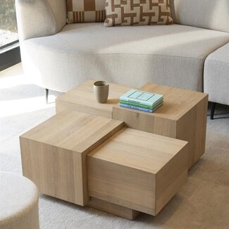 Eleonora Salontafel Quinten vierkant - naturel