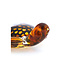 Light en Living Ornament 15,5x14,5x7 cm TURTLE glas amber+amber-zwart