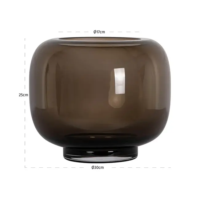 Richmond Interiors  Windlicht Rowen glas bruin