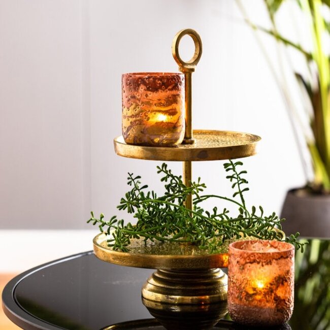 Light en Living Etagere 2 laags LUTEK Goud