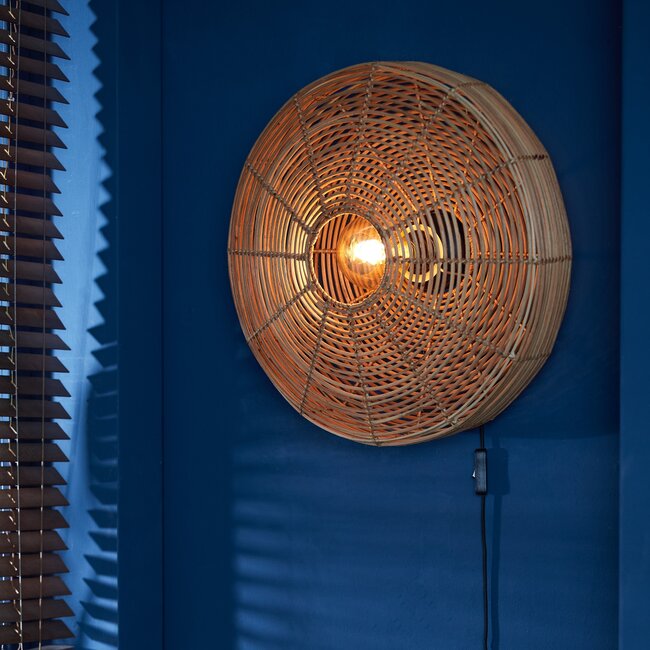 Light en Living Wandlamp Ø51x21 cm MATAKA rotan naturel