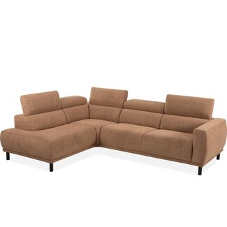 WoonMax Bank Cornwall - medium ottomane links - 2.5 zits met arm rechts - art beige