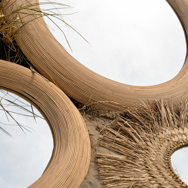 Light en Living Spiegel Ø71 cm PIEDRE rotan naturel
