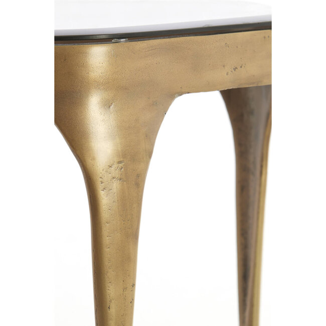 Light en Living Bijzettafel Set van 2 max 50x45,5x50 cm AVI glas smoke+antiek brons