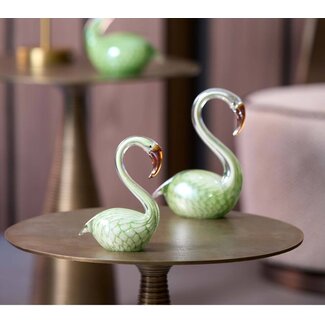 Light & Living Ornament 12x7x17 cm SWAN glas groen