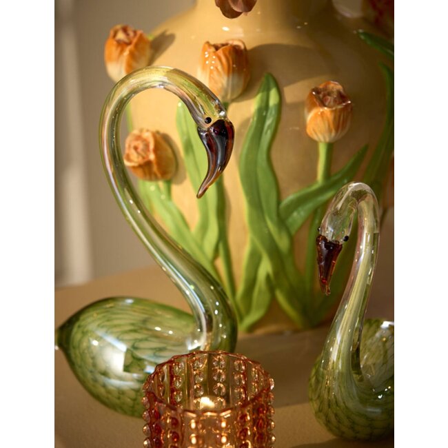 Light & Living Ornament 17x9,5x29 cm SWAN glas groen