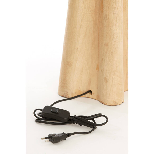 Light en Living Lampvoet 15x15x40 cm NAVELLI hout mat naturel
